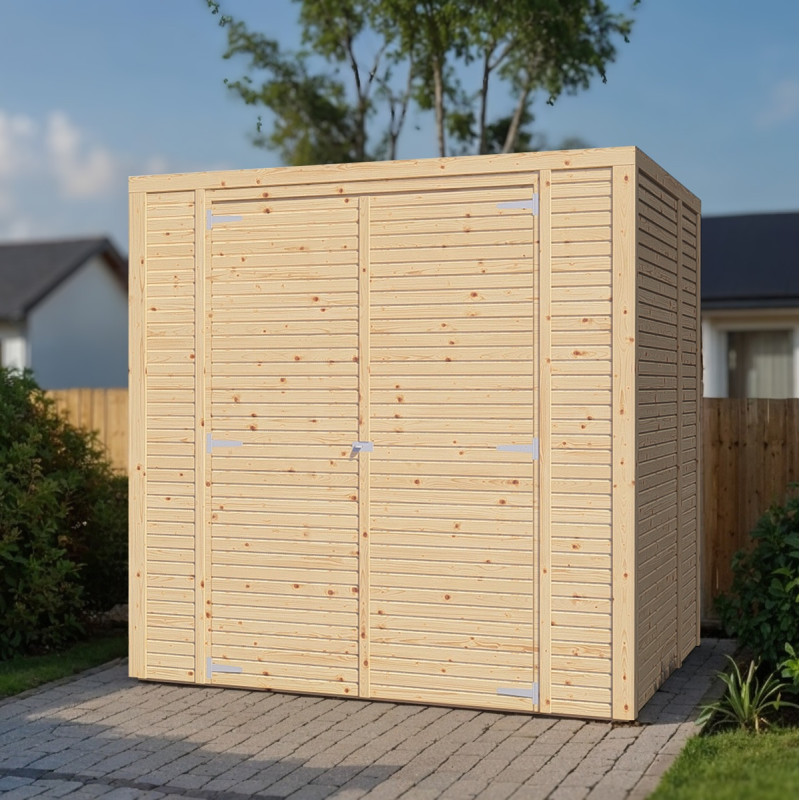Abri de jardin en bois brut 3,2m² - Fineline 2 - Bertilo