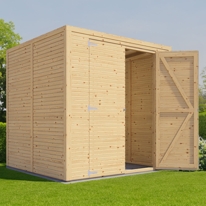 Abri de jardin en bois brut 4,2m² - Fineline 3 - Bertilo